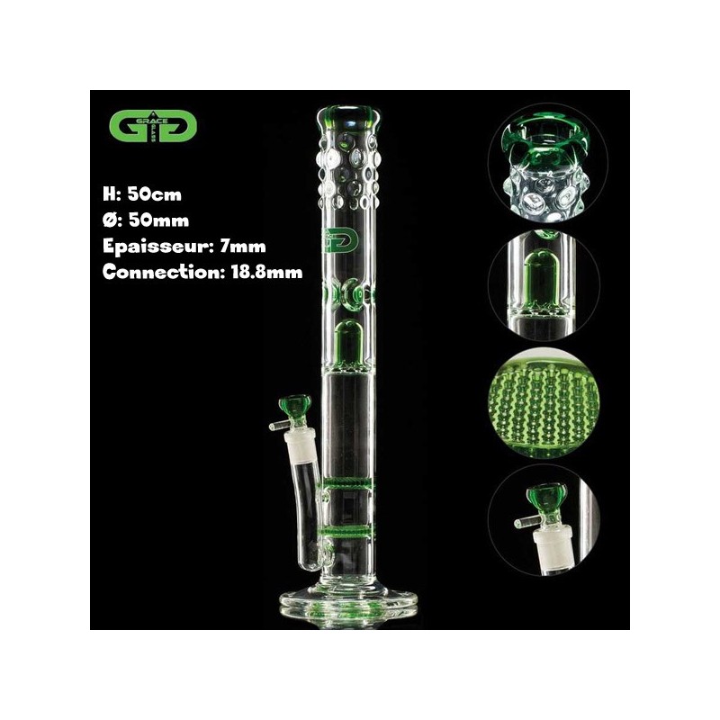 Bang Grace glass double honeycomb percolateur