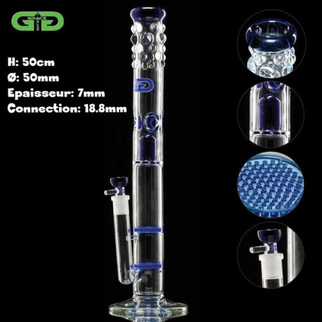 Blue double honeycomb percolator + Splashguard