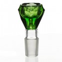 Green Grace Glass Bowl Diamond cut