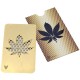 Grinder tarjeta con la hoja de Cannabis