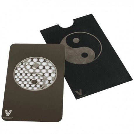 El grinder tarjeta con el dibujo del Ying y Yang