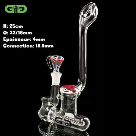 Bubbler with percolator online signed Grace Glass