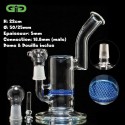 Bubbler Grace Glass Honeycomb perc blau