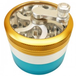 Crank Grinder Gold-Blue 4 parts Ø60mm