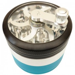 Grinder Manivela Negro-Azul 4 partes Ø60mm