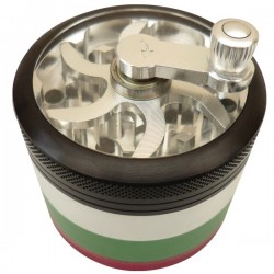 Grinder Manivela Negro-Verde-Rojo 4 partes Ø60mm