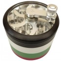 Grinder Manivela Negro-Verde-Rojo 4 partes Ø60mm