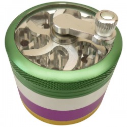 Crank Grinder Green-Fuchsia-Gold 4 parts Ø60mm