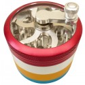 Grinder Manivela Rojo-Oro-Azul 4 partes Ø60mm