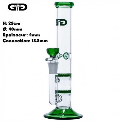 Bang Grace Glass with 2 filters honeycomb percolator green