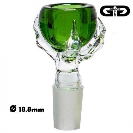 Green dragon fire bowl for glass bong