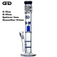 Blue double honeycomb filter percolator bong