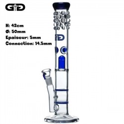 Bong Grace Glass doble honeycomb blau 42cm