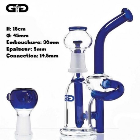 Recycler Grace Glass avec une touche de bleu pour le mettre en valeur