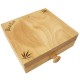 Boite de rangement en bois Black Leaf Weed board