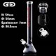 Grace glass beaker black powder red logo