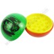 Grinder Ball Rasta en 2 parties couleurs Vert, Jaune, Rouge