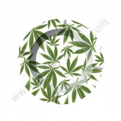 Metal ashtray cannabis Leaves