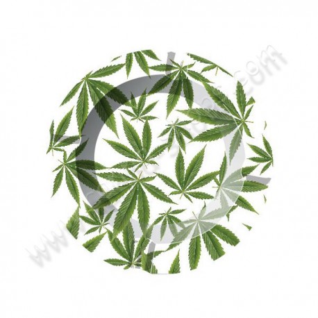 Cendriers en métal feuilles de cannabis
