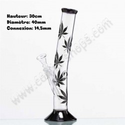 Bang Hangover Black 30cm avec des feuilles de cannabis