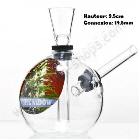 Bang en verre White Widow 9,5cm