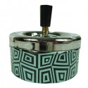 Spinning Ashtray BLUE SQUARE
