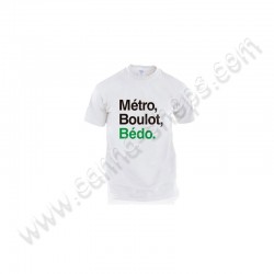 T-Shirt Métro, Boulot, Bédo Branco