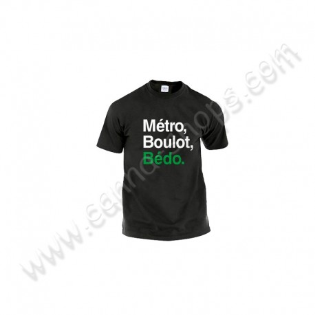 T-Shirt Métro, Boulot, Bédo Noir