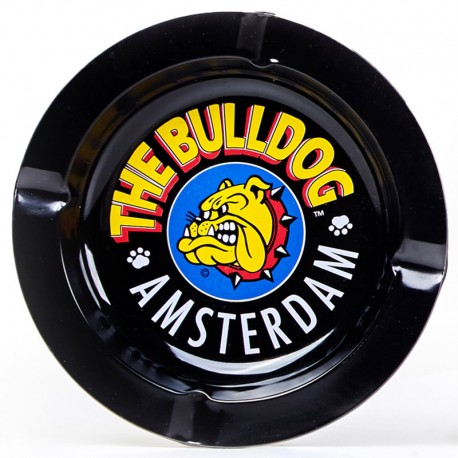 Cendrier The Bulldog Amsterdam en métal noir