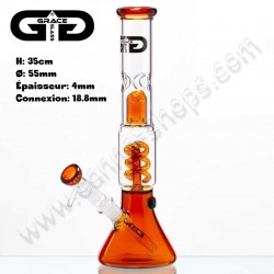 Bong Grace espiral percolador ámbar