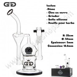 Bubbler Grace Glass Ball Recycler Noir