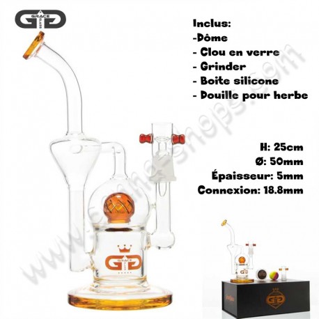 Grace Glass Ball Recycler Black