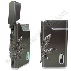 Briquet Turbo Cannabis Métal