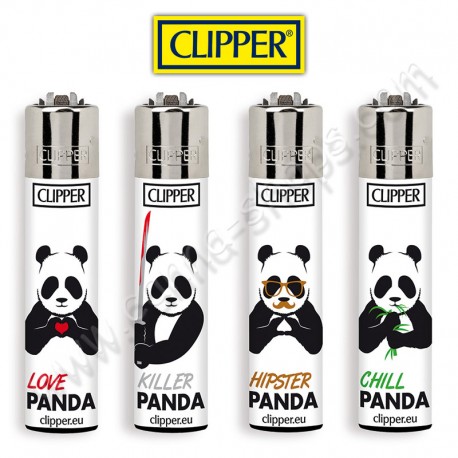 Lot de 4 briquets Clipper Panda
