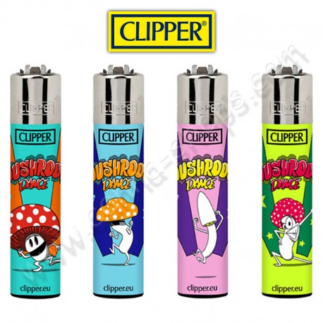 Clipper Mushroom lot de 4 briquets clipper décorés de champignons