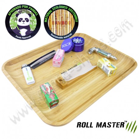 Plateau Roll Master en bambou format XL