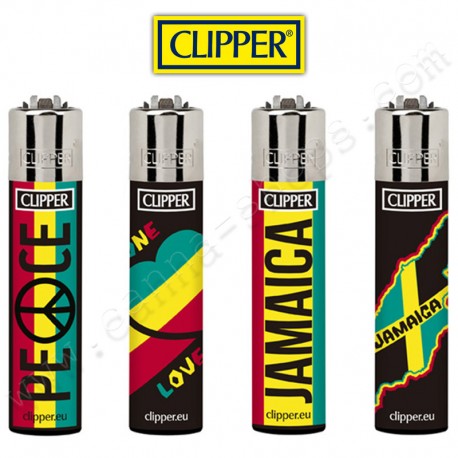 Briquets Clipper Rastafari par lot de 4