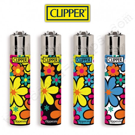 Lot de 4 briquets Clipper Flower