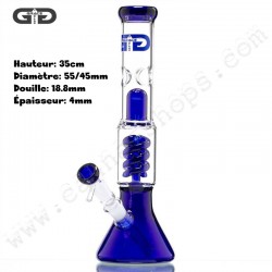 Bang percolateur Grace Glass spiral Bleu