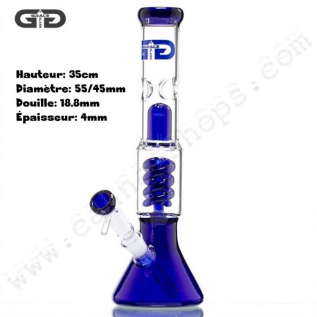 Bang à percolateur Grace Glass spiral percolateur Bleu