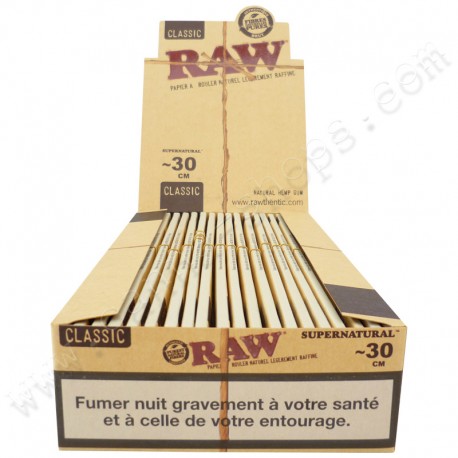 Feuille RAW avec cartons  Papier à rouler slim non blanchi + tips