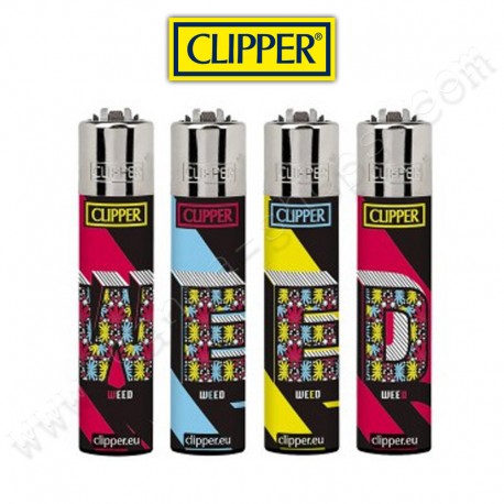 Lot de 4 Briquets Clipper imprimés W**D