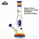 Blue Rainbow Grace Glass spiral percolator bong