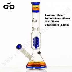 Bong Grace Glass spiral percolator blauer Regenbogen