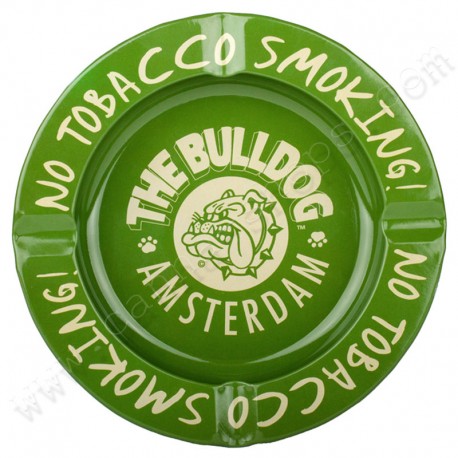 Green Metal Ashtray The Bulldog Amsterdam