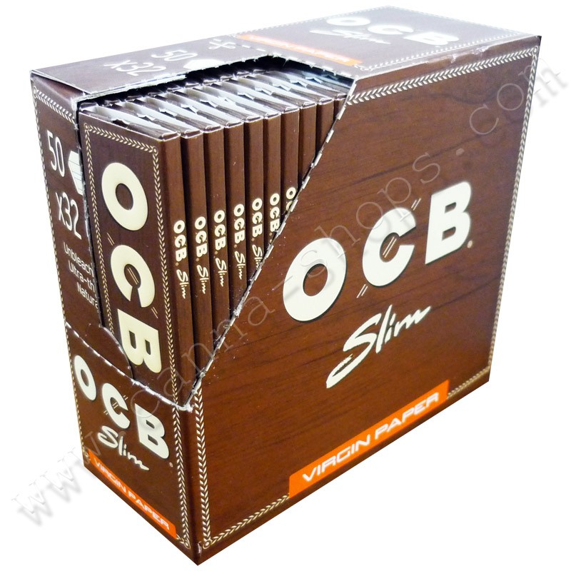 Papier a rouler OCB Slim Virgin rolls et tips x 10 - 19,00€