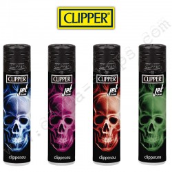 Clipper Neon Skull Jet flame