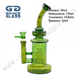 Bubbler Grace Glass Green Barrel