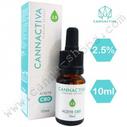 Huile de CBD purifiée 2.5% - 10ml Full Spectrum