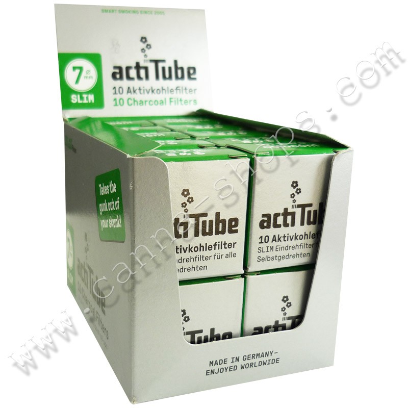 Actitube slim filters 7mm box 10 pcs - Canna-Shops